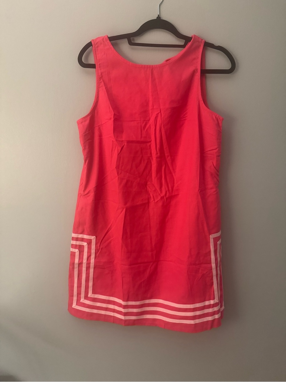 Amazon Hot Pink Sleeveless Shift Dress with light pink Trim S NWT - Picture 5 of 5